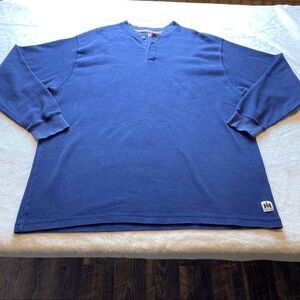 McCormick Farmall International Harvester Henley Shirt Mens 2XL Waffle Knit